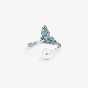 Swarovski Bypass Pearl and Mermaid Tail Ring