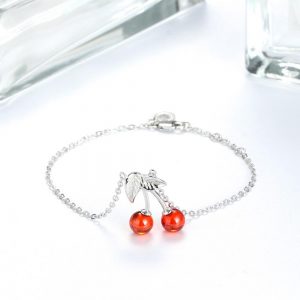 Cherries charm bracelet