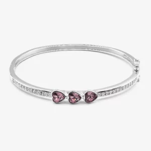 Eternity Bangle with Heart Shaped Crystals