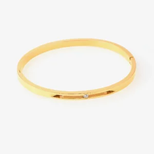 Minimal Solitaire Bangle