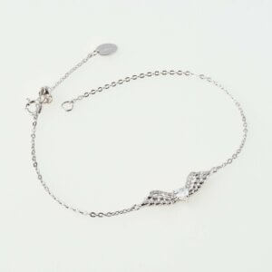 Link Bracelet with Angel Heart Charm