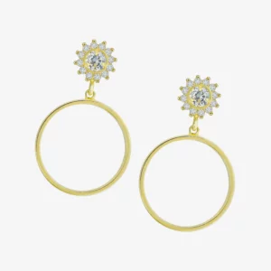 Small Hoops Dropped with 14kt Gold Plating