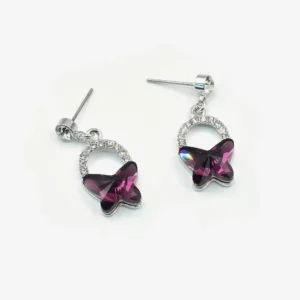 Butterfly Drops with Swarovski Crystals and Cubic Zircon