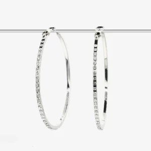 Large Hoops - Rhodium Plated