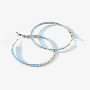 Large Hoops - Rhodium Plated