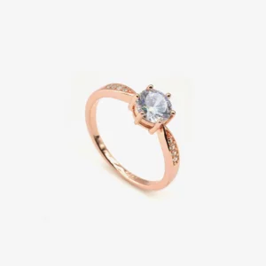 Taper Band Solitaire Ring