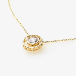 Dainty Pendant Necklace with Cubi Zircon