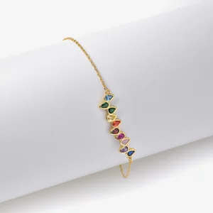 Link Bracelet with Swarovski Crystals