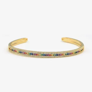 Eternity Bangle with Multi-Colored Swarovski Crystals