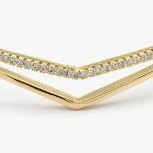 14kt Gold Plated Bangle with Cubic Zirconia