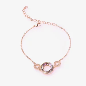 Bracelet with a Circular Halo Charm