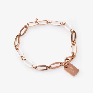 Cable Chain Bracelet with Good Luck Engraving