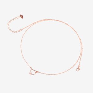 Link Bracelet with Heart Charm