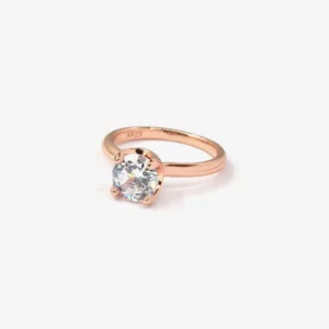 Round Cut Zircon Solitaire