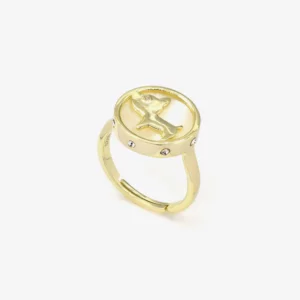 14kt Gold Plated Ring - Dog Silhouette