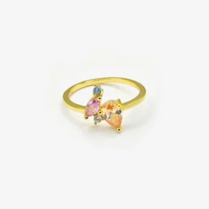 Dainty Gold Band with Crystals and Cubic Zirconia