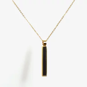 Vertical Block Pendant Necklace