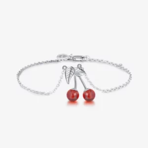 Cherries charm bracelet