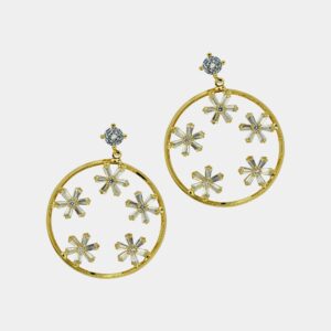 Medium Trendy Hoops with 14kt Gold Plating