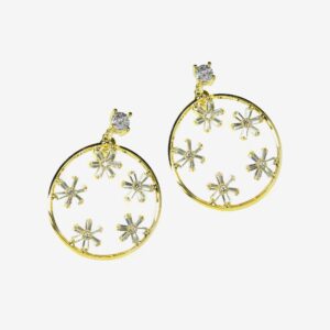 Medium Trendy Hoops with 14kt Gold Plating