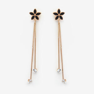 Beautiful Flower Design Earrings with Stone