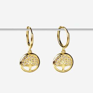 Graceful Tree of Life Drop Earrings