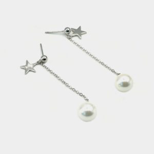 Dangling Pearl With Star Charm