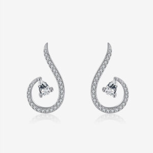 Delicate Design Earrings with Cubic Zircon Stones