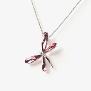 Pink Swarovski Dragonfly Pendant